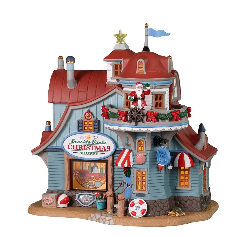 lemax-seaside-santa-christmas-shoppe-plymouth-corners-haus image 1