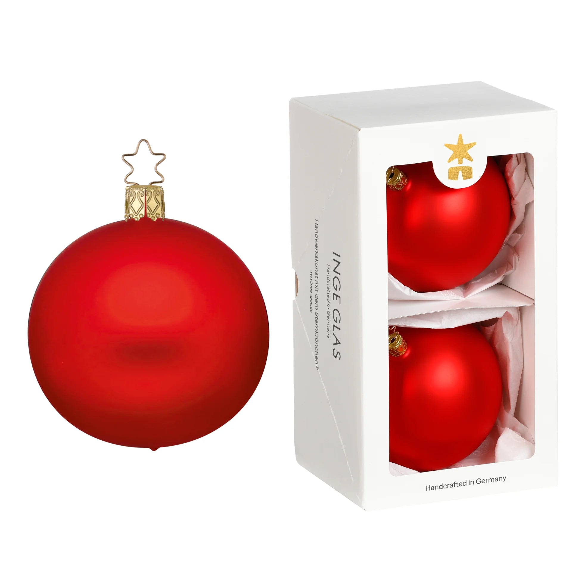 inge-glas-kugeln-christbaumkugeln-10-cm-rot-matt image 1