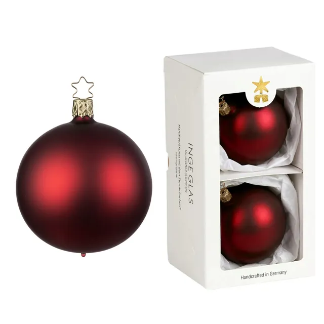 inge-glas-kugeln-christbaumkugel-bordeaux-matt-10-cm image 1