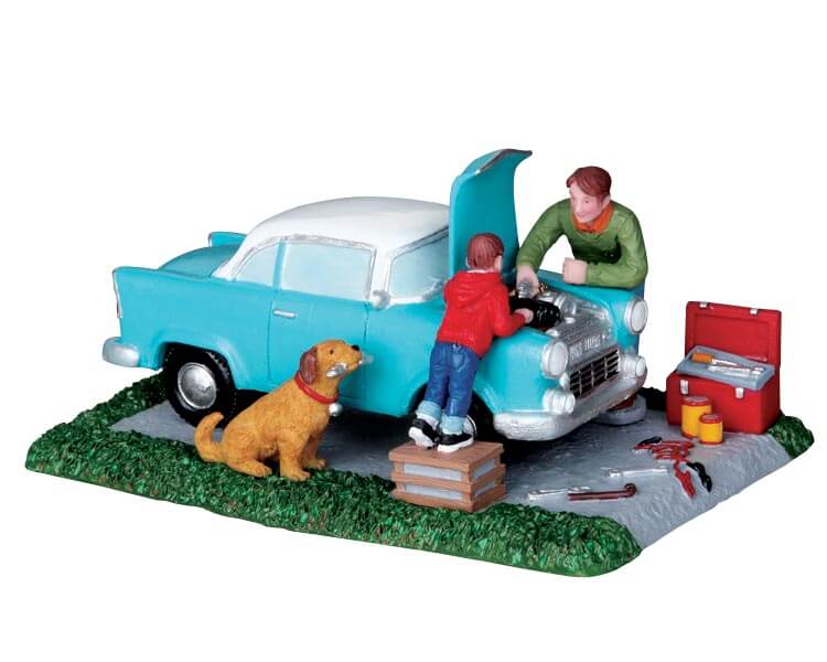 lemax-tune-up-miniatur-werkstatt-figur image 1