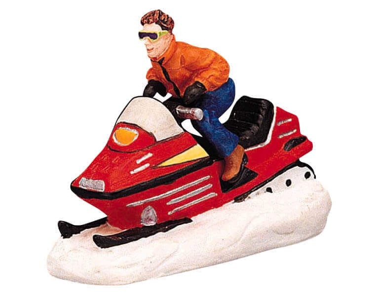 lemax-fun-on-ski-mobile-winterszene-mit-schneemobil image 1