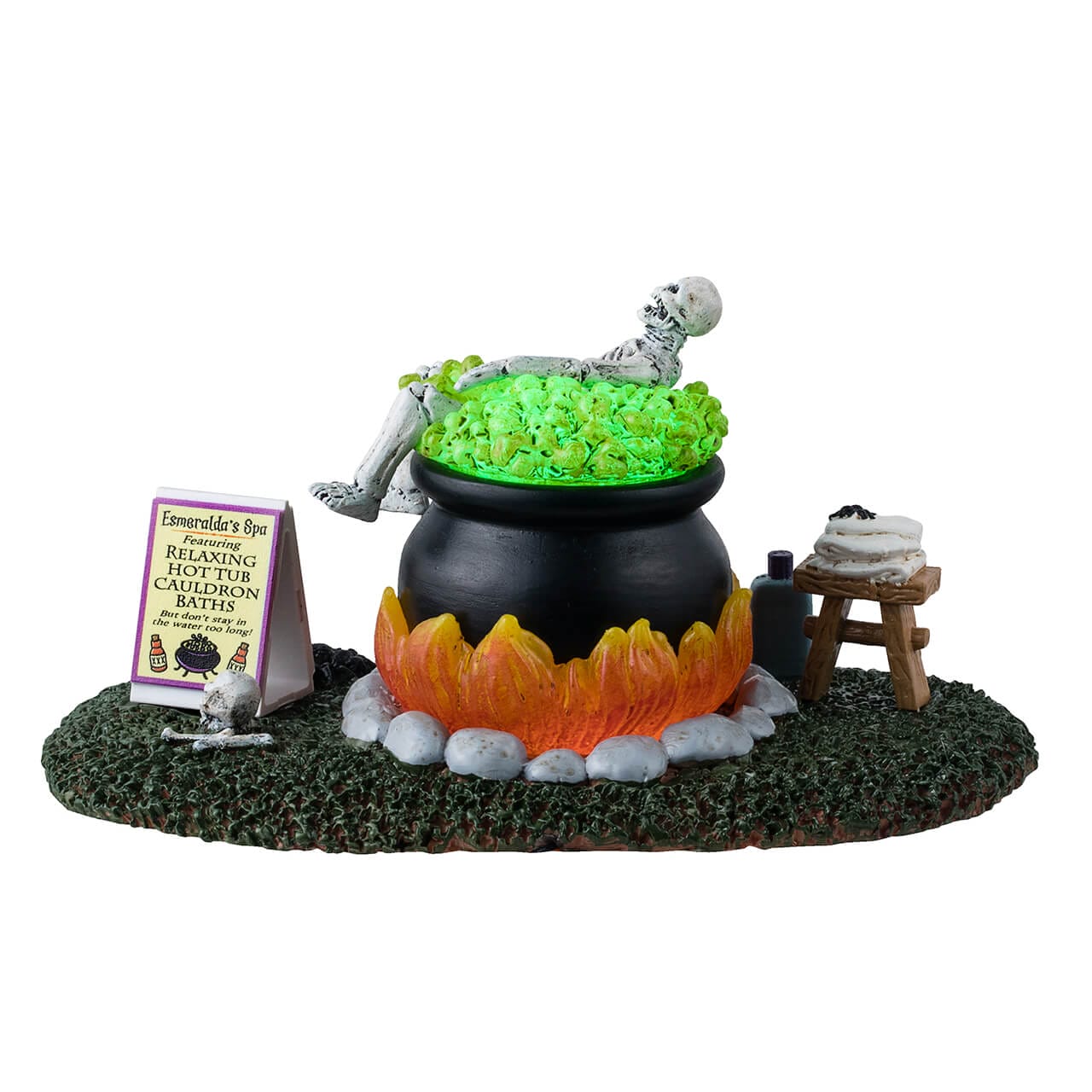 lemax-spooky-town-nothing-like-a-hot-bath-esmeralda-s-spa-hexenkessel image 4