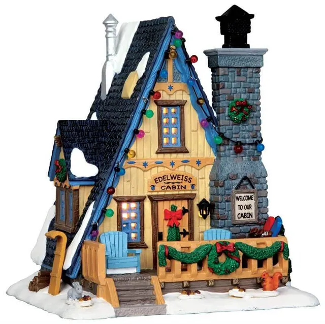 lemax-edelweiss-cabin-weihnachtsdorf-haus image 1