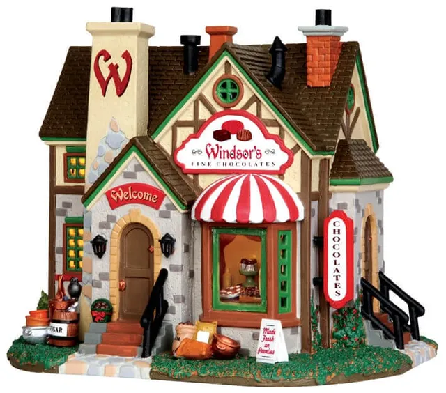 lemax-fine-chocolate-shop-beleuchtetes-miniaturhaus-weihnachtsdorf image 1