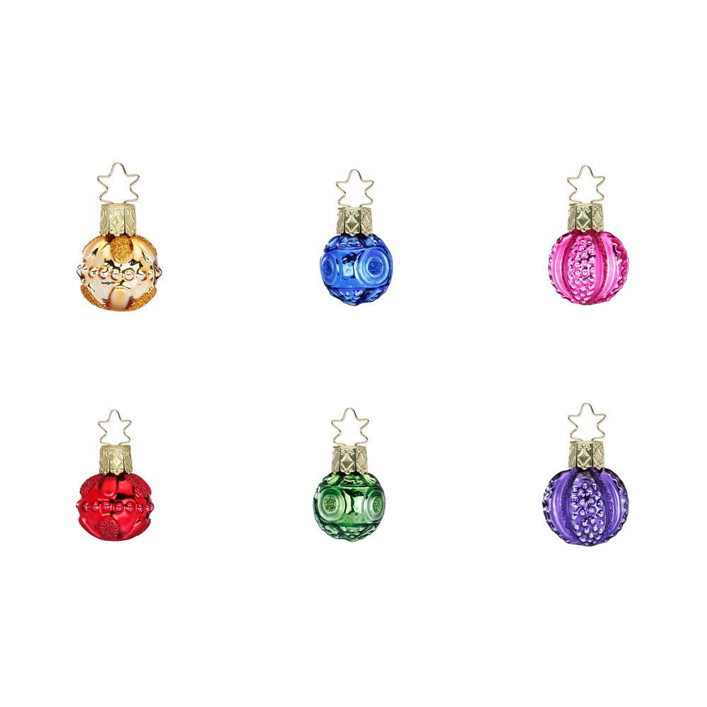 inge-glas-phantasiekugeln-christbaumkugeln-3-cm-bunt-6-stk image 1