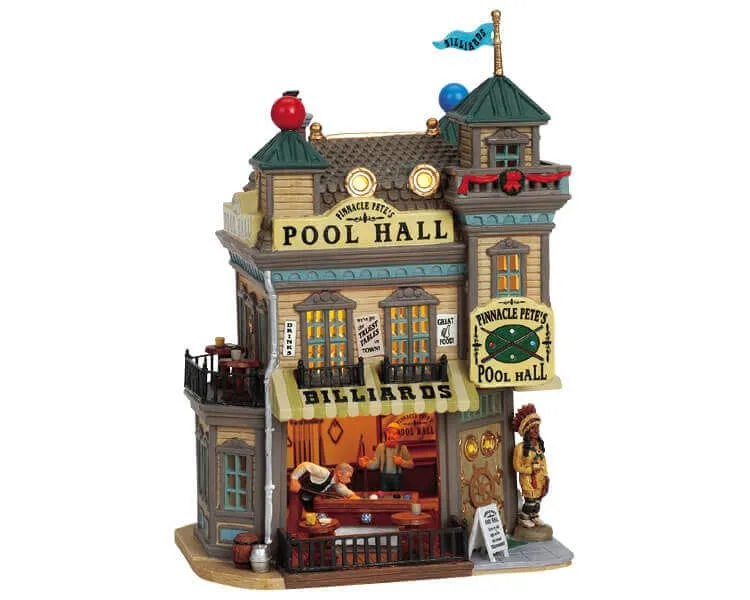 lemax-pinnacle-pete-s-pool-hall-beleuchtetes-miniaturhaus image 1