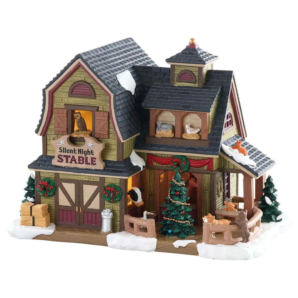 lemax-silent-night-stable-miniatur-krippe-stall image 1
