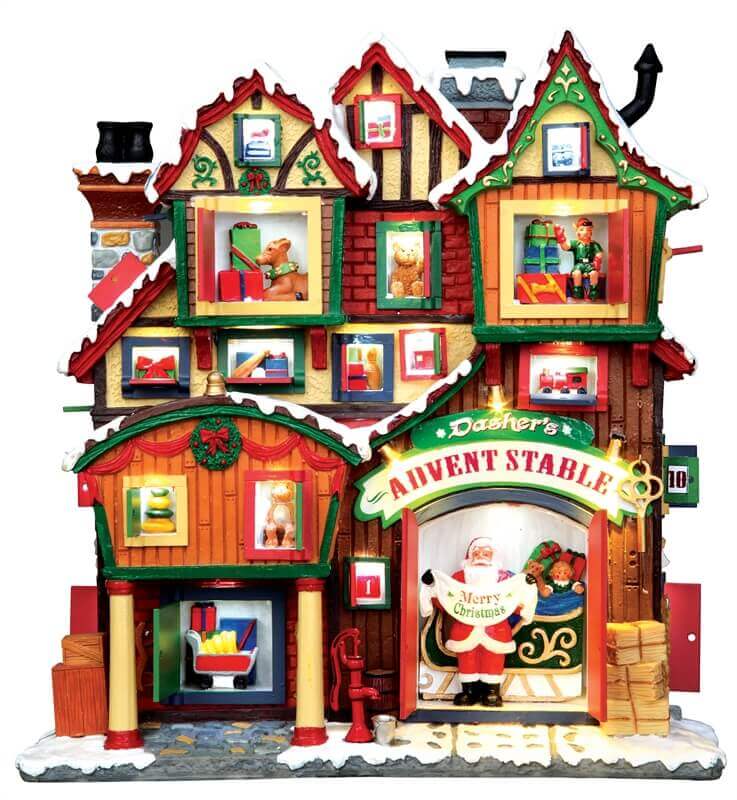 lemax-dasher-s-advent-stable-adventshaus-beleuchtet image 1