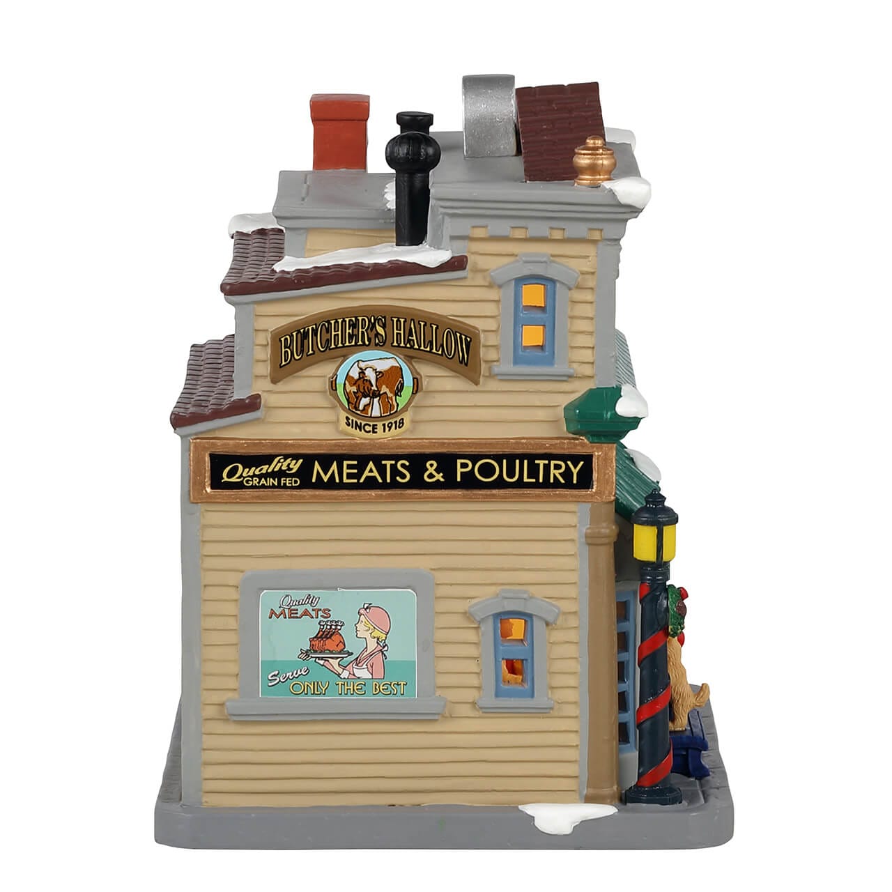lemax-butcher-s-hollow-detailreiche-miniatur-metzgerei-f-r-weihnachtsd-rfer image 2