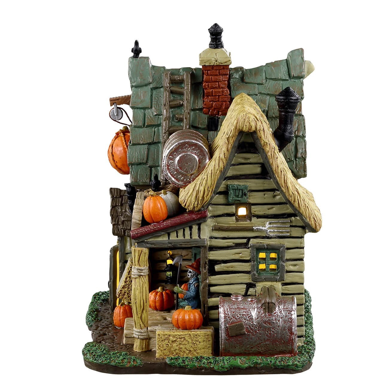 lemax-spooky-town-the-last-straw-house-of-the-scarecrow-beleuchtetes-miniatur-gr image 3