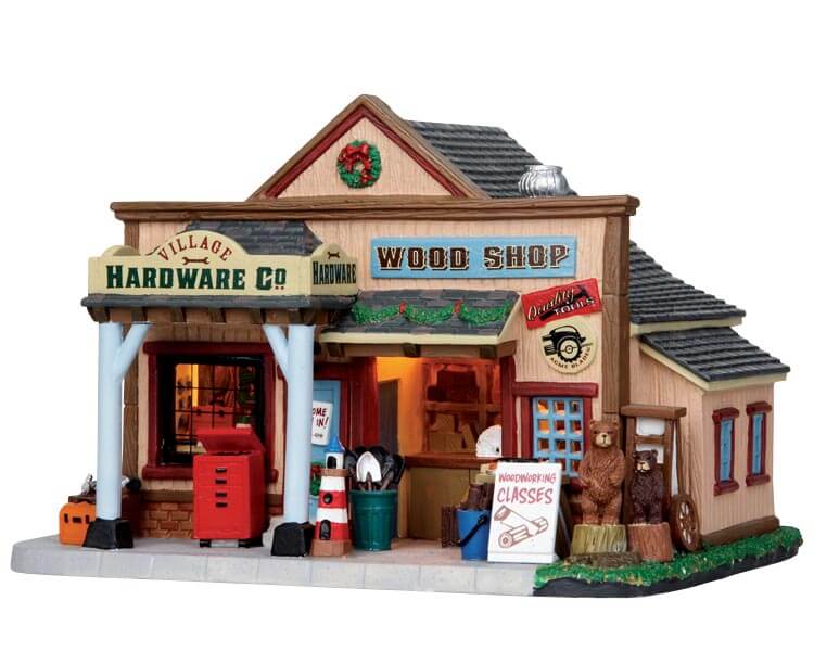 lemax-village-hardware-woodshop-weihnachtshaus-beleuchtet image 1