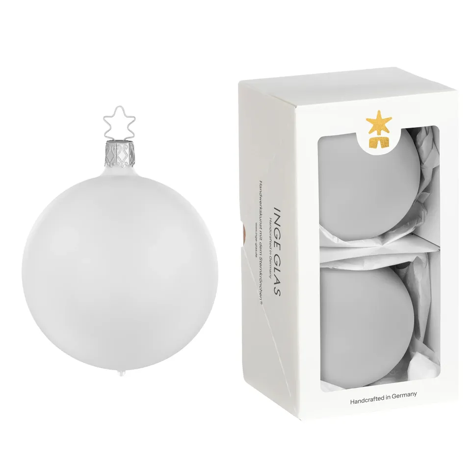 inge-glas-kugeln-wei-matt-transparent-10-cm-handgefertigte-christbaumkugeln image 1