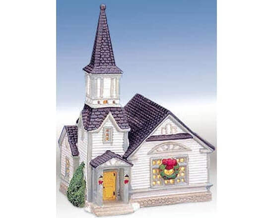 lemax-new-parish-church-beleuchtete-miniatur-kirche image 1