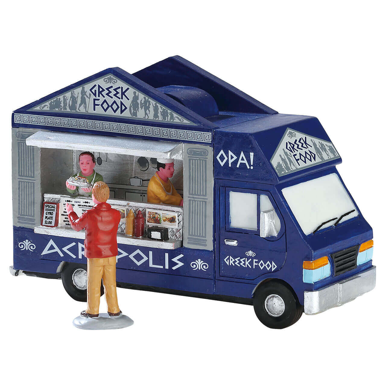 lemax-greek-food-truck-2er-set-miniatur-figuren-set image 2