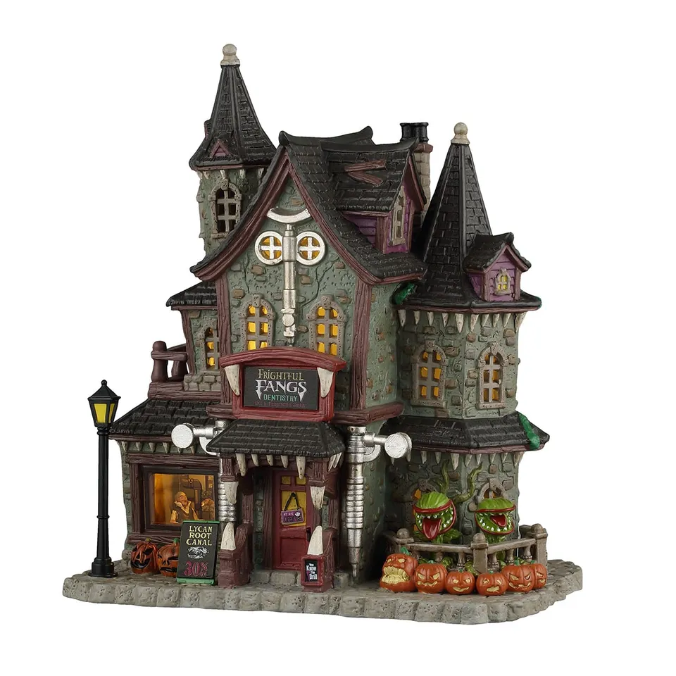 lemax-frightful-fangs-dentistry-spooky-town-zahnarzt-gruselhaus image 1