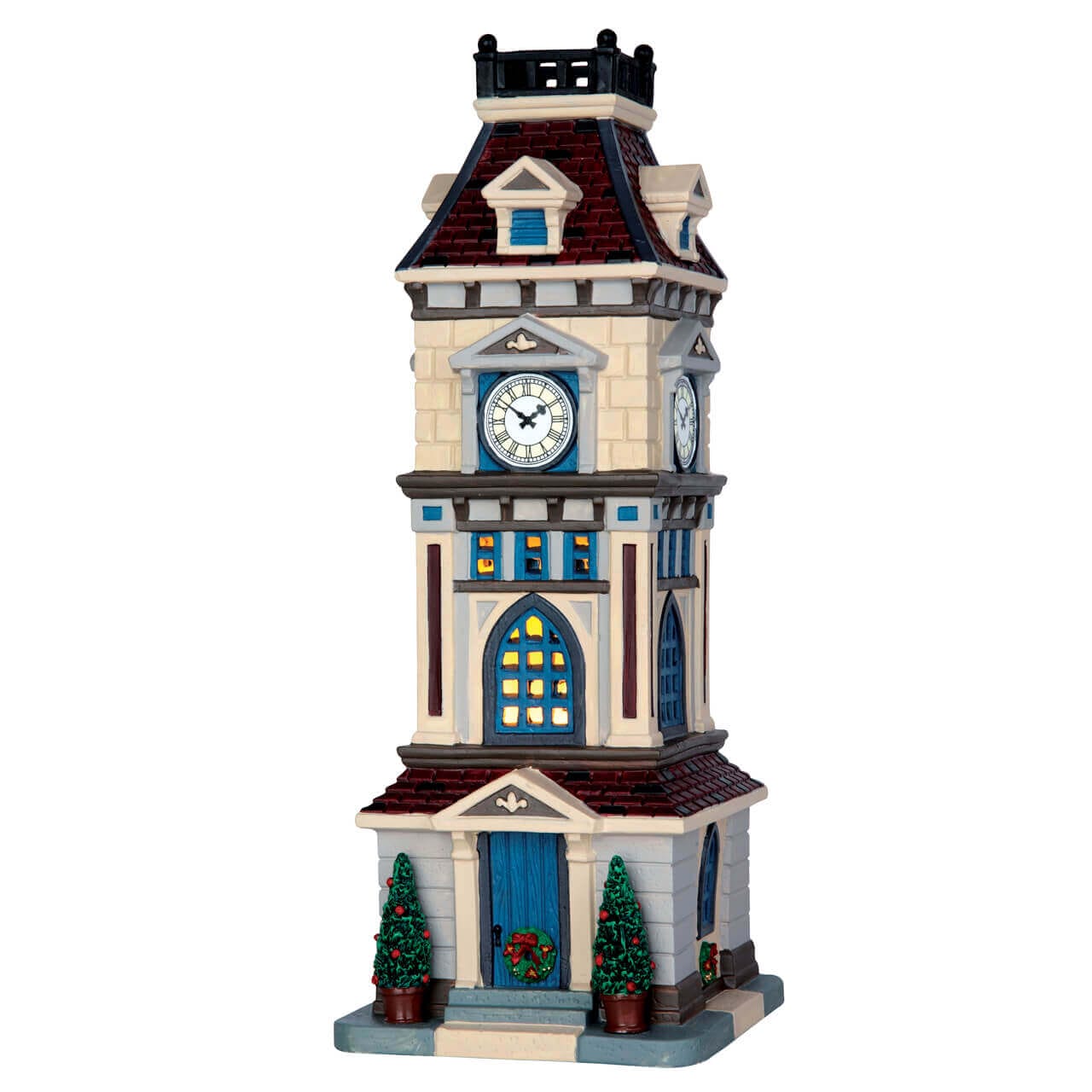 lemax-holidays-seasons-clock-tower-uhrturm-modell-f-r-die-weihnachtslandschaft image 1