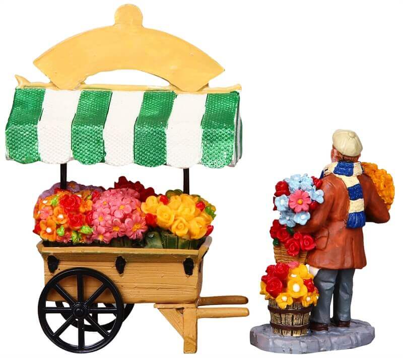 lemax-flower-cart-miniatur-blumenwagen image 3