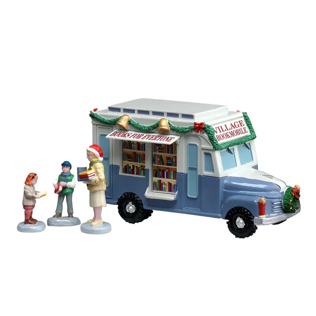 lemax-bookmobile-mobile-bibliothek-weihnachtsdorf-fahrzeug image 1