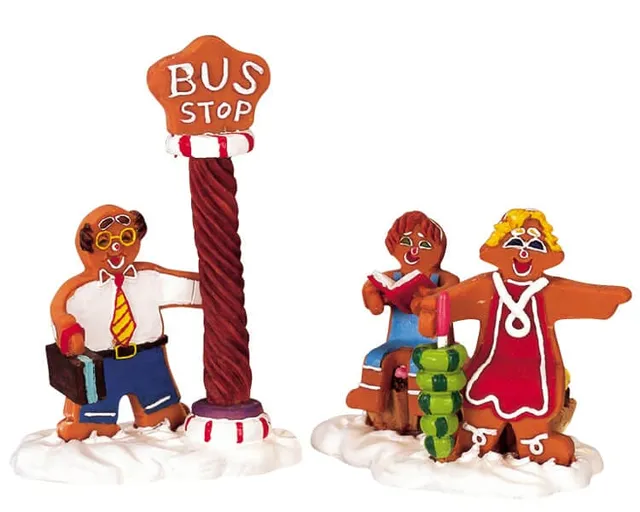 lemax-bus-stop-miniatur-bushaltestelle-f-r-weihnachtsdorf image 1