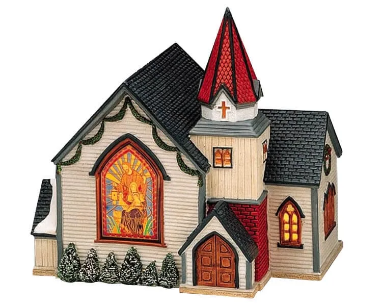 lemax-st-luke-s-church-beleuchtete-miniatur-kirche image 1