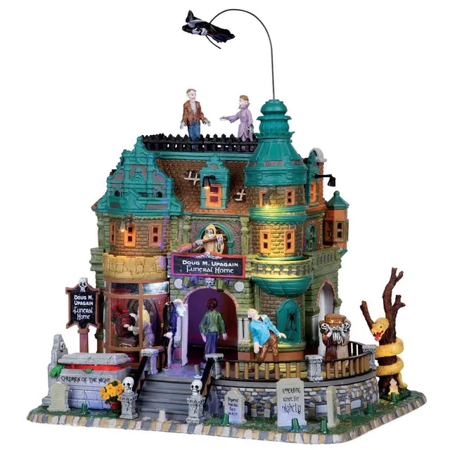 lemax-doug-m-upagain-funeral-home-spooky-town-haus image 1