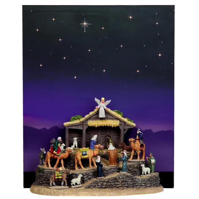 lemax-village-bethlehem-with-background-krippe-mit-sternenhimmel image 1