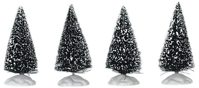 lemax-2-inch-bristle-tree-4er-set-mini-tannen-f-r-weihnachtsdorf image 1