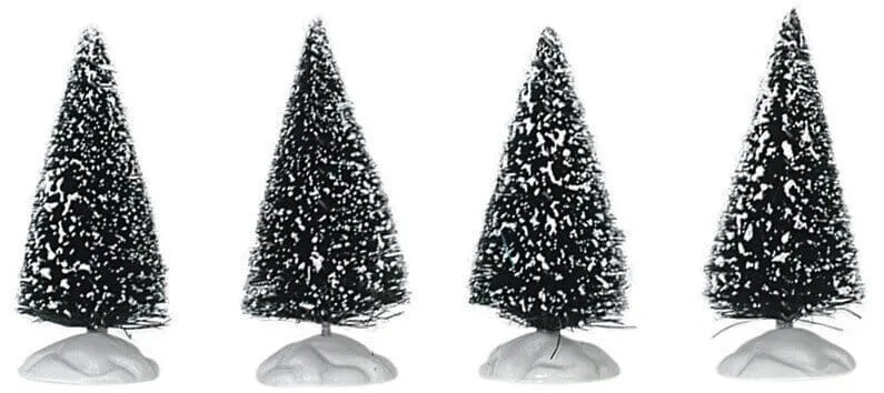 lemax-2-inch-bristle-tree-4er-set-mini-tannen-f-r-weihnachtsdorf image 1