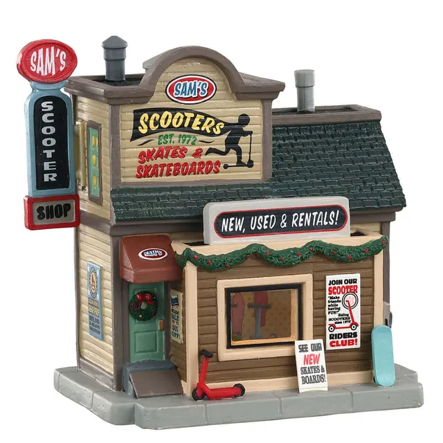 lemax-sam-s-scooter-shop-geb-ude-miniwelt image 1