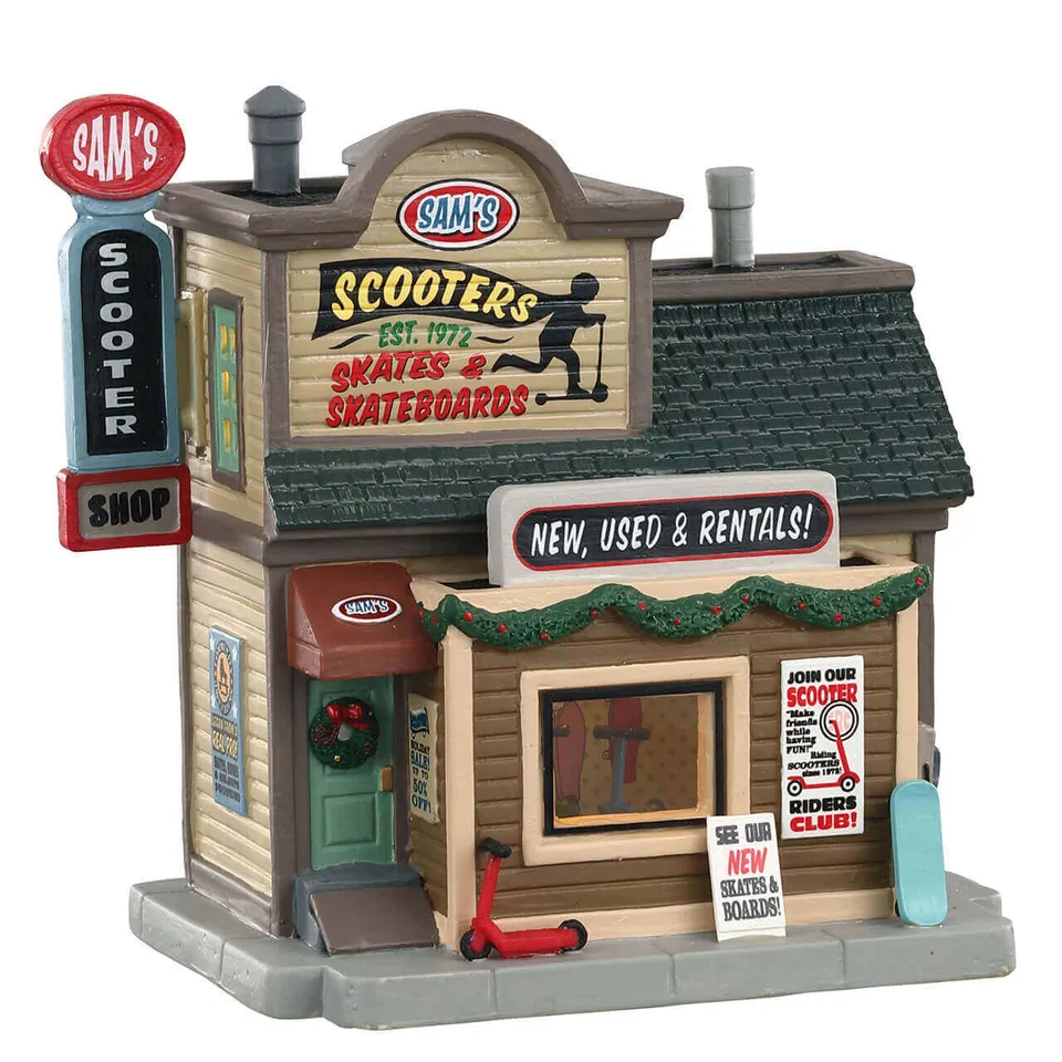 lemax-sam-s-scooter-shop-geb-ude-miniwelt image 1