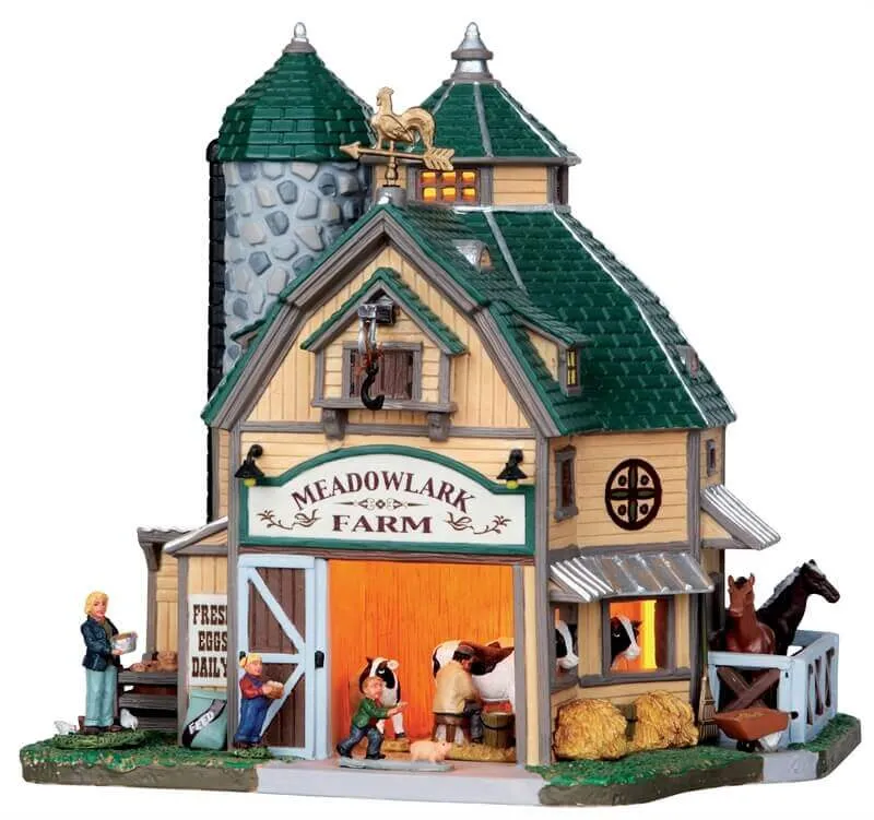 lemax-meadowlark-farm-beleuchtete-miniatur-farm-f-r-die-weihnachtsstadt image 1