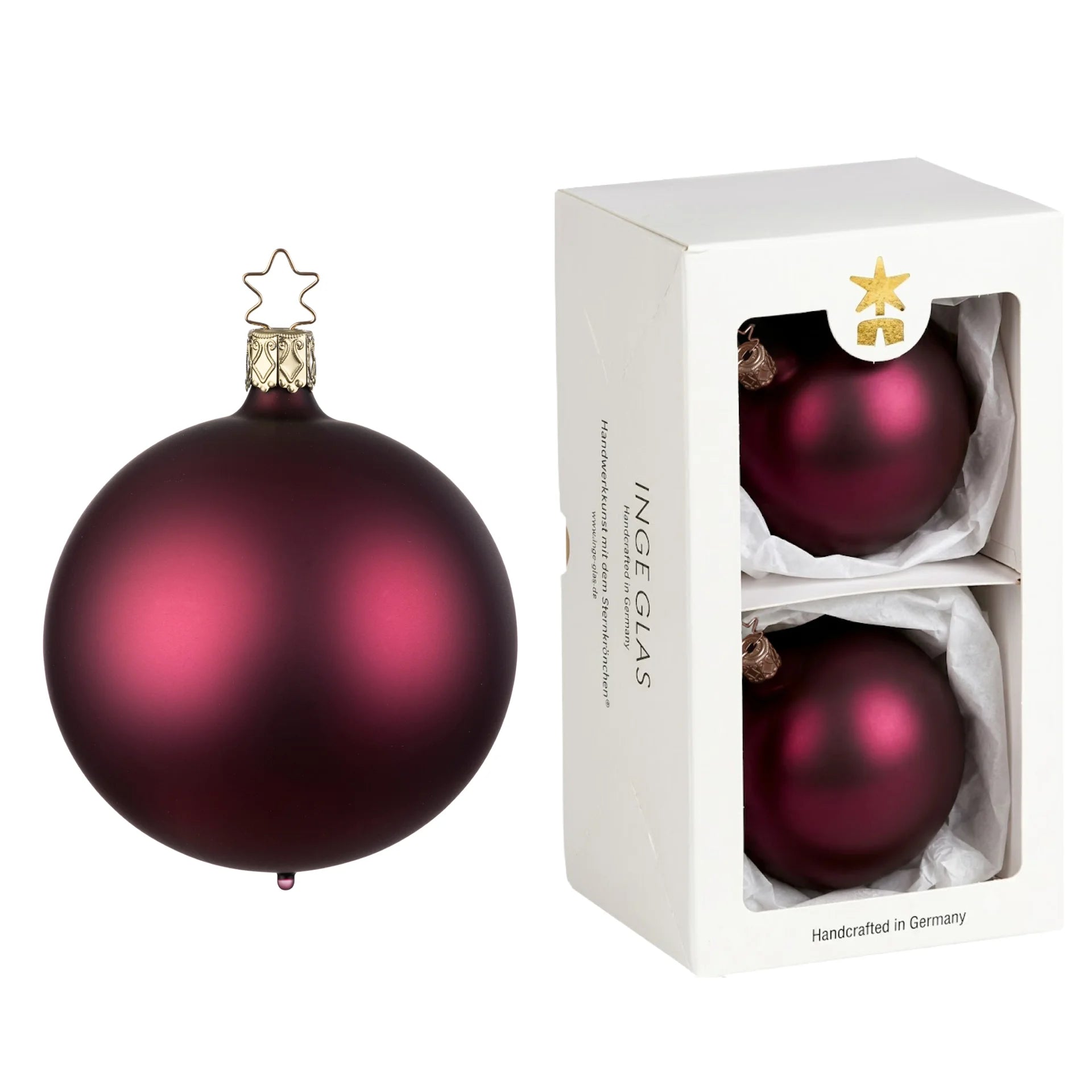 inge-glas-kugeln-rotwein-matt-10-cm-christbaumkugeln image 1