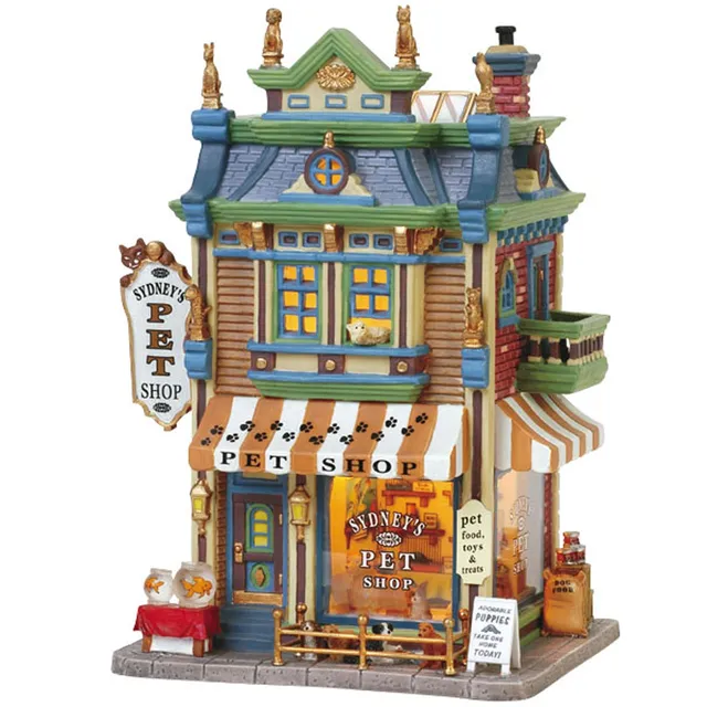 lemax-sydney-s-pet-shop-weihnachts-miniaturhaus-beleuchtet image 1