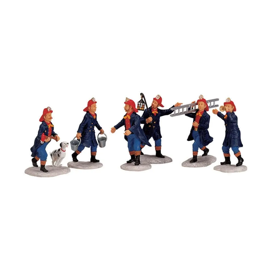 lemax-fireman-set-of-6-miniatur-feuerwehrfiguren image 1