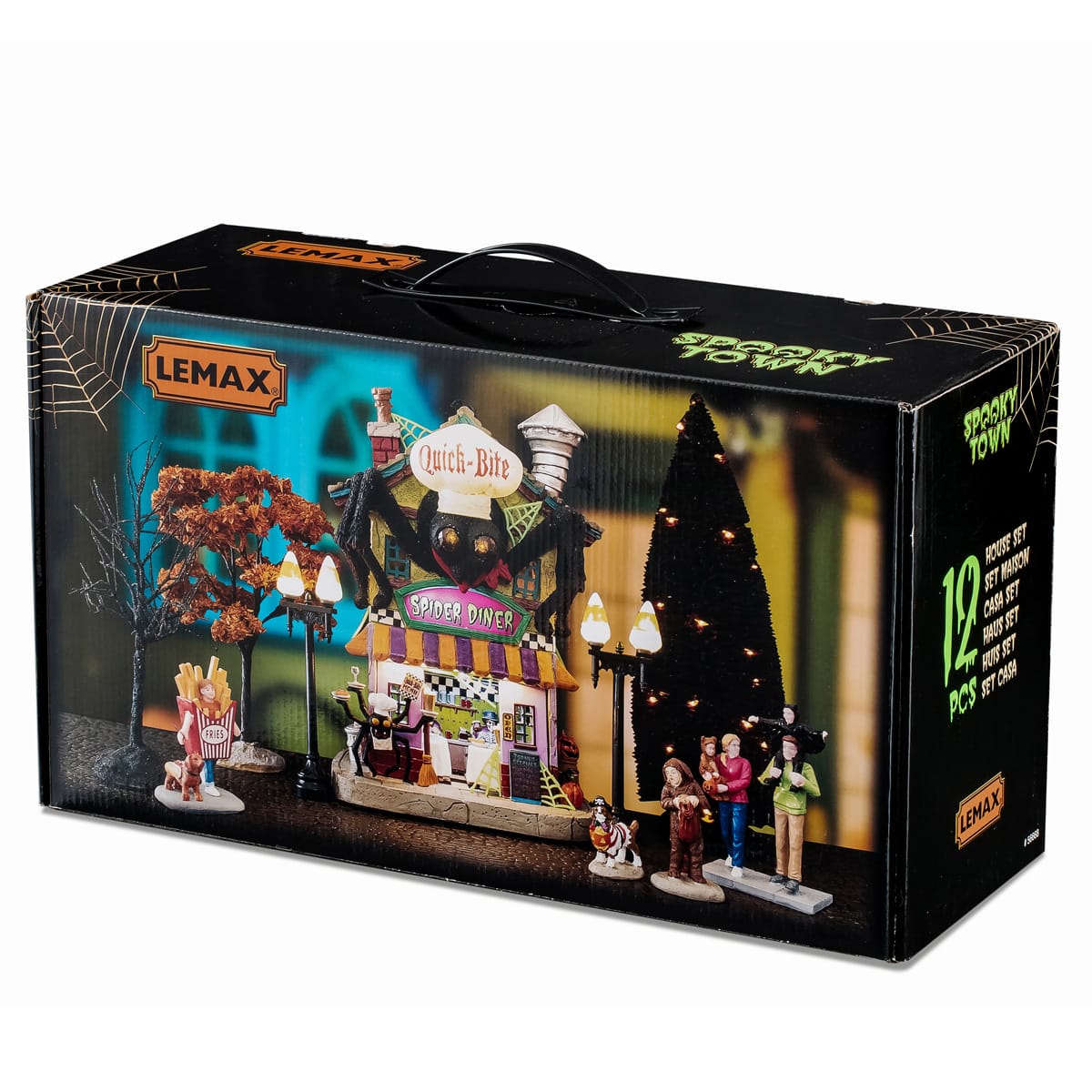 lemax-quick-bite-spider-diner-set-gruselige-spooky-town-imbissbude-mit-riesenspi image 2