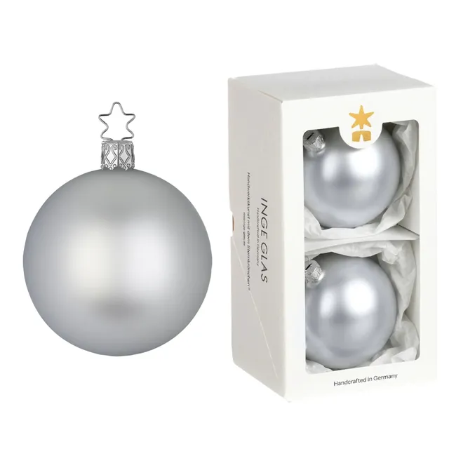 inge-glas-kugeln-christbaumkugeln-perlgrau-matt-10-cm image 1