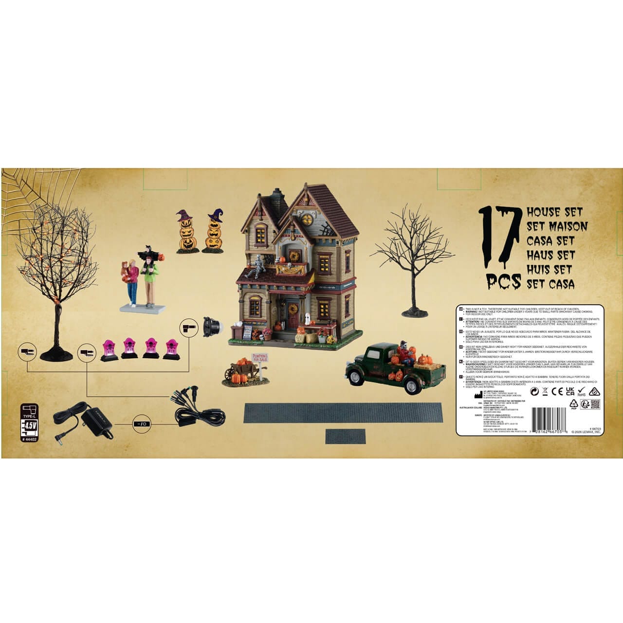 lemax-halloween-at-the-wilsons-deko-set-spooky-town image 3