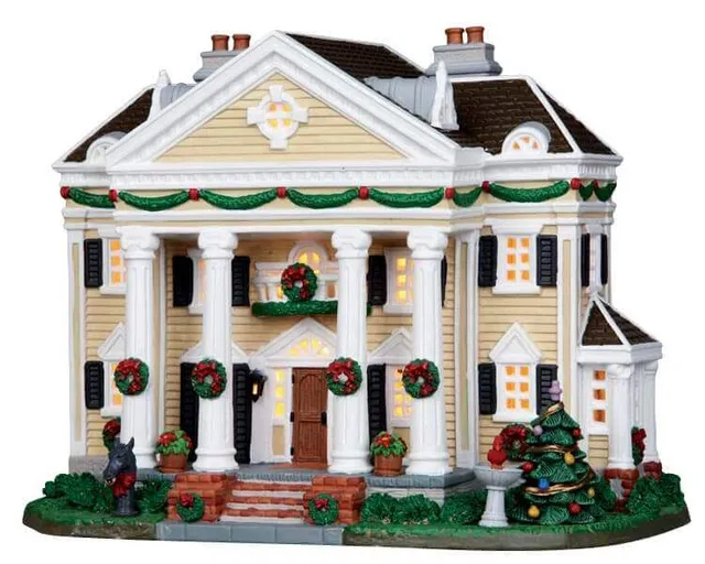 lemax-whitfield-mansion-beleuchtete-weihnachtsdorf-villa image 1