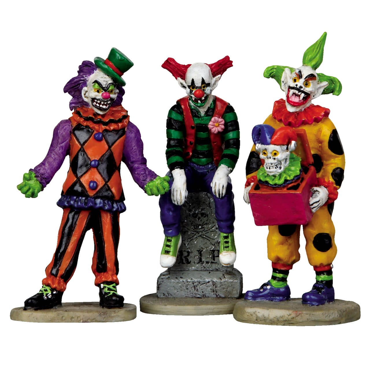 lemax-spooky-town-evil-sinister-clowns-3er-set-figuren image 1