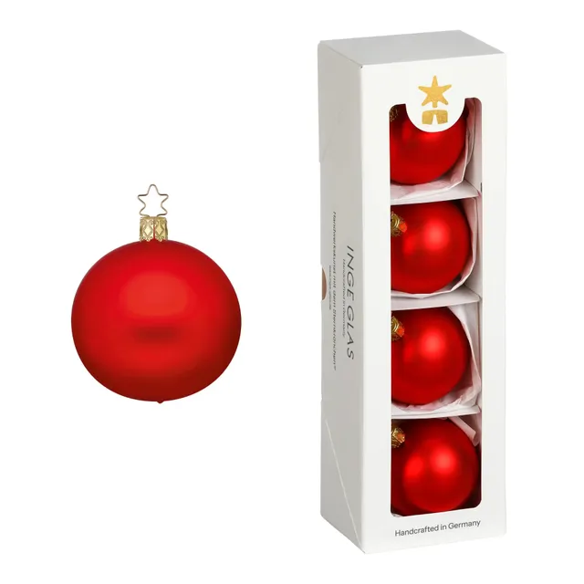 inge-glas-kugeln-rot-matt-6-cm-christbaumkugel-set image 1