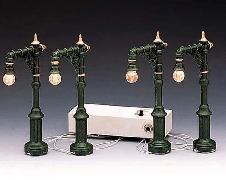 lemax-4-victorian-street-lamp-dorf-laternen-4er-set image 1