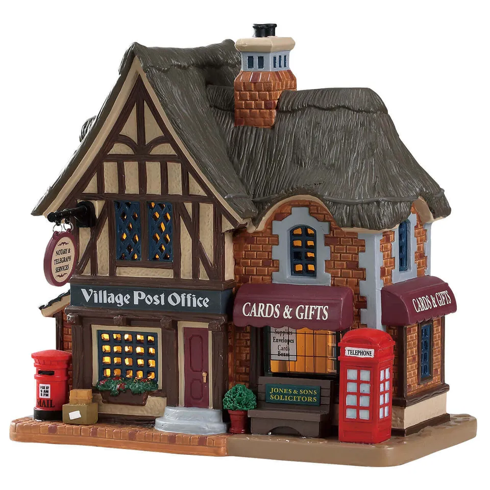 lemax-village-post-office-holidays-miniatur-haus image 1
