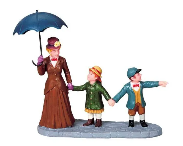 lemax-walking-nanny-miniaturfigur-f-r-weihnachtsdorf image 1