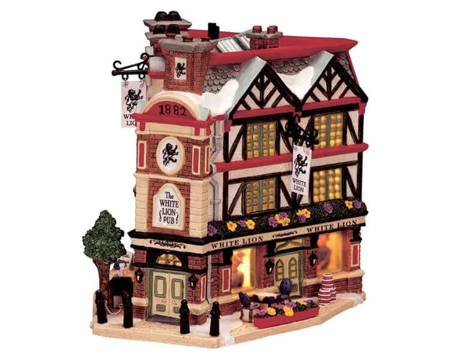 lemax-white-lion-pub-beleuchtetes-dorfhaus image 1