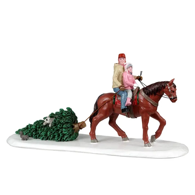 lemax-tree-tradition-pferdeschlitten-mit-weihnachtsbaum image 1