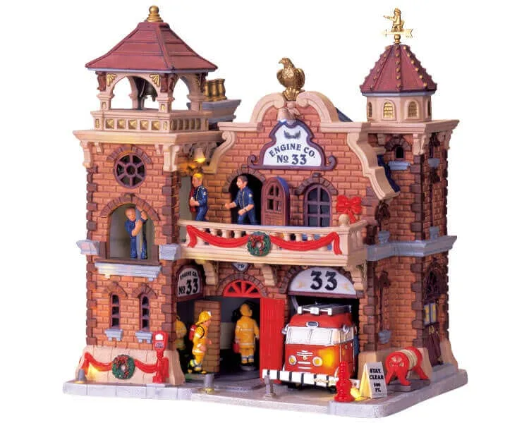 lemax-engine-co-no-33-feuerwehrhaus-miniaturhaus image 1