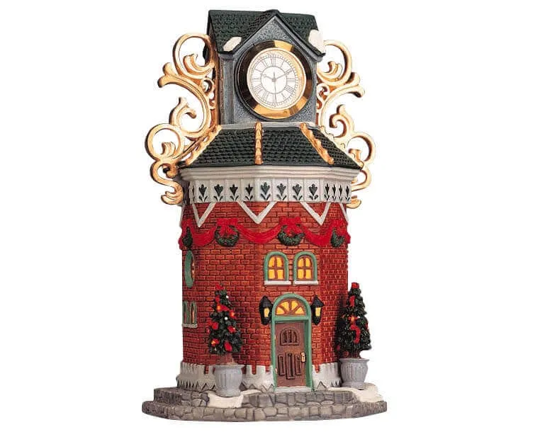 lemax-town-clock-tower-mit-funktionierender-uhr-miniatur-geb-ude image 1