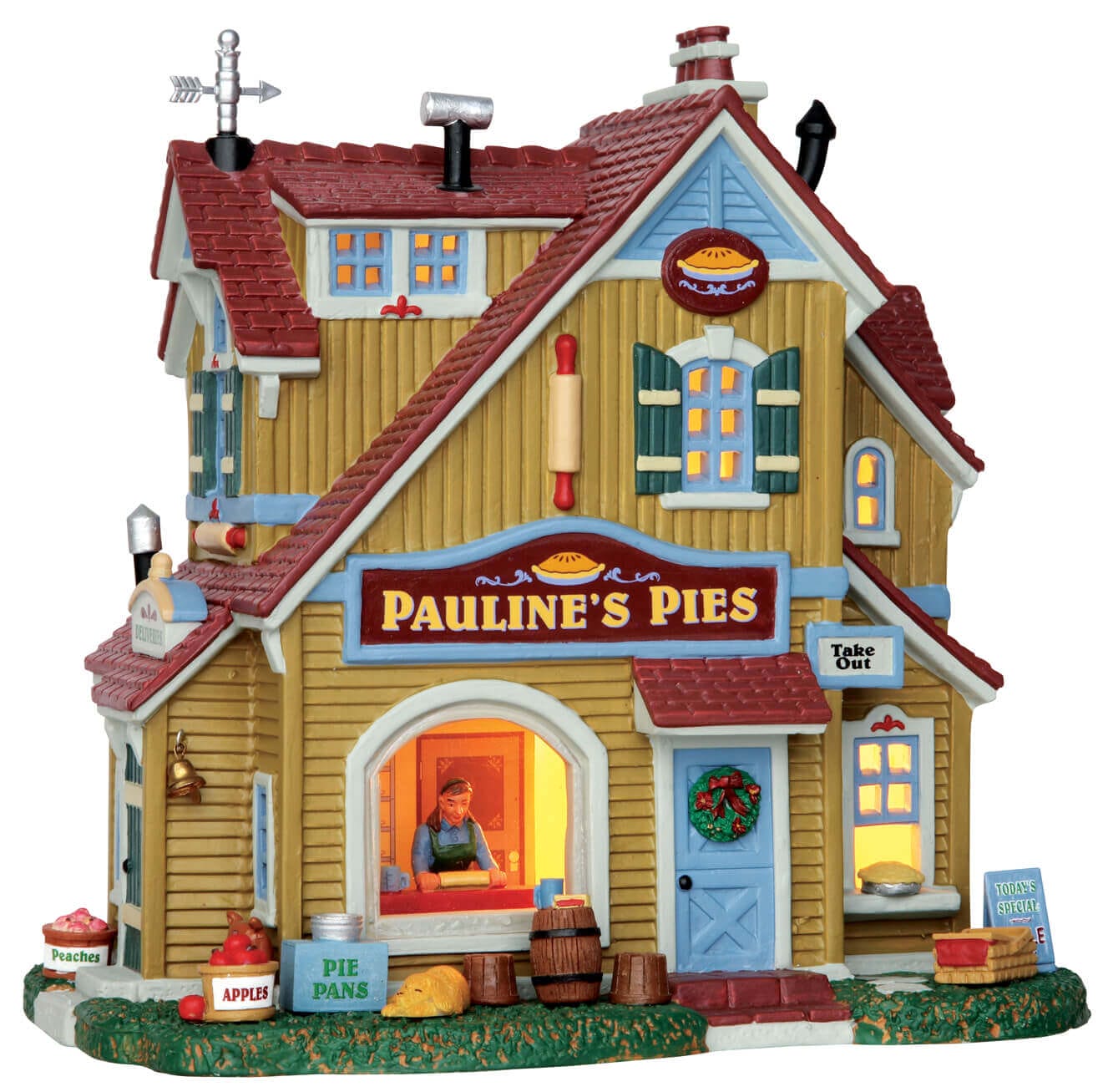 lemax-pauline-s-pie-shop-beleuchteter-miniatur-laden-f-r-weihnachtsdorf image 1