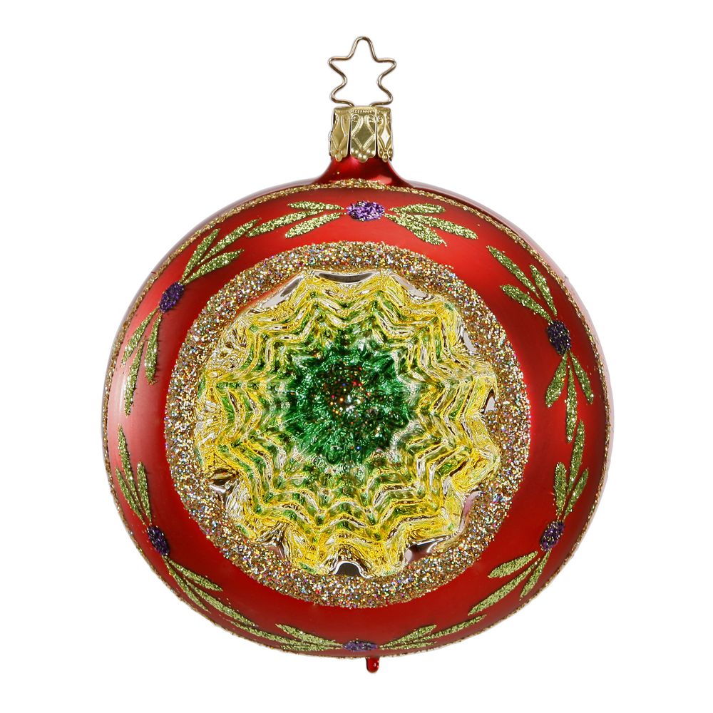 inge-glas-christbaumkugel-funkelnder-reflex-rot-10-cm image 1