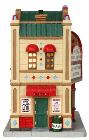 lemax-cove-movie-theater-beleuchtetes-kino-miniaturhaus image 3